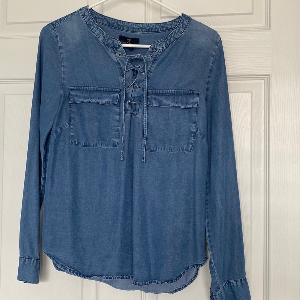 Denim long sleeves top from The Gap